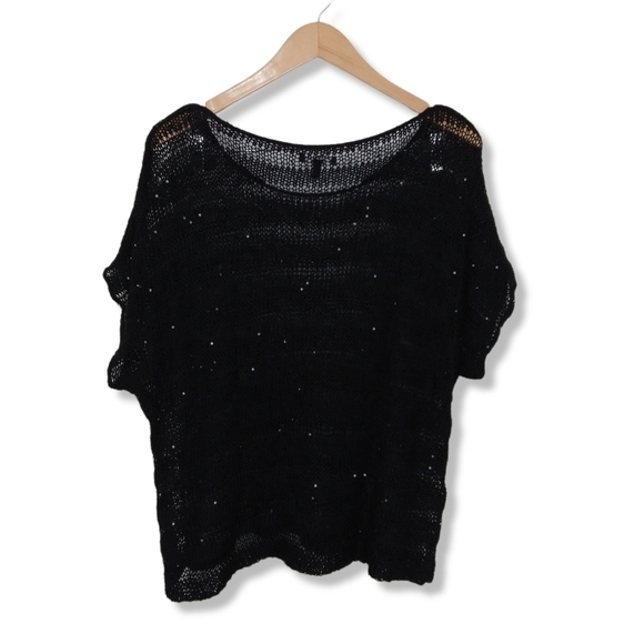 Eileen Fisher Sequin Chainmail Knit Top - Picture 11 of 12